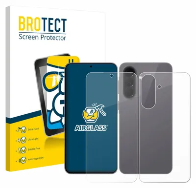 Produktbild von BROTECT Schutzglas für Samsung Galaxy A57 5G (Display+Rückseite) Schutzfolie Panzer Folie Glas Display Schutz klar