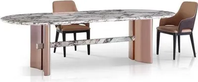 Immagine prodotto di Esszimmer Möbel Edelstahl Oval Esstisch Tisch Design Tische Luxus Möbel