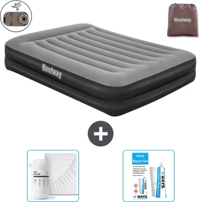 Obrázek produktu pro Bestway nafukovací matrace - pro 2 osoby - 152 x 203 x 46 cm - šedá - včetně příslušenství