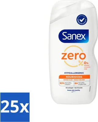 Immagine prodotto di Sanex Gel doccia Zero% Pelle secca 400 ml - Confezione risparmio - 25 pezzi
