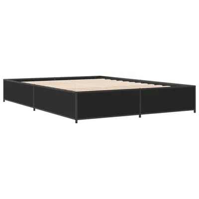 Produktbild von Bettgestell Schwarz 140x190 cm Holzwerkstoff und Metall