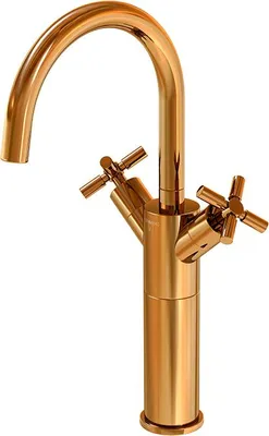 Produktbild von Steinberg Serie 250 Waschtischarmatur, hoch, schwenkbar, Zweigriff, mit Ablaufgarnitur, Ausladung 155mm, 2501550RG