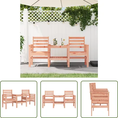Produktbild von The Living Store Gartenbank mit Tisch 2-Sitzer Massivholz Douglasie
