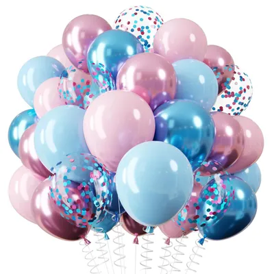 Produktbild von Luftballons - Set mit 36 Stück - Gender Reveal Dekoration - Rosa und Blau