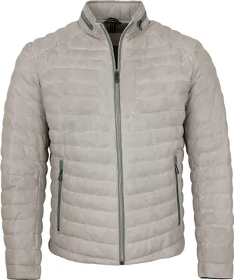 Produktbild von Milestone - Herren Lederjacke Steppjacke Lammnappa silber : 58