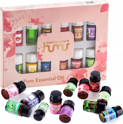 Obrázok produktu pre Sada 12 Vonných Olejov Do Zvlhčovača Vzduchu, Aromaterapeutická Relaxácia