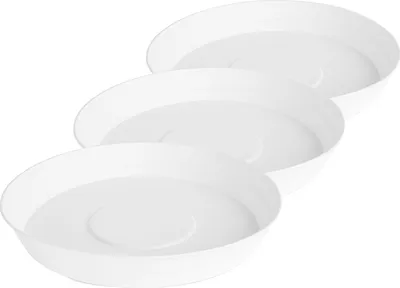 Produktbild von Garronda Blumentopf Untersetzer GD-0023 (3 Stück Weiß , ⌀ 20cm H 3,5cm)