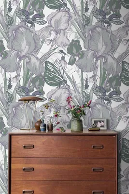 Produktbild von Coloray Fototapete 250x104 cm Latextapete Magicstick - Weinleseblumenmuster.