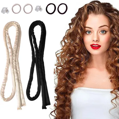 Imagen del producto de Rodillos para rizar el cabello sin calor, paquete de 2 unidades, para usar durante la noche, aptos para cabello largo y corto