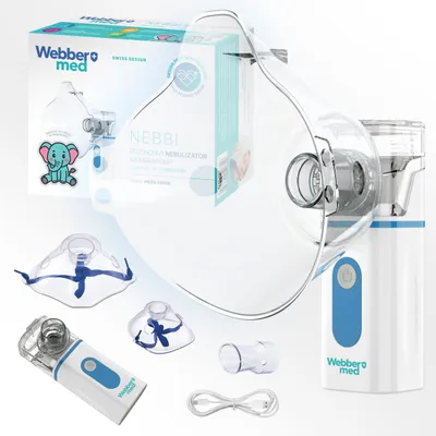 Produktbild von INHALATOR NEBULISATOR für Kinder und ERWACHSENE – TRAGBAR, batteriebetrieben, leise
