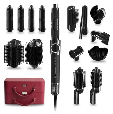 Produktbild von Cecotec Multifunktions-Airbrush-Stylinggerät – 14 Zubehörteile – AirGlisse 14in1 Platinum. 110.000 U/min, 1400 W, Plasma-Funktion
