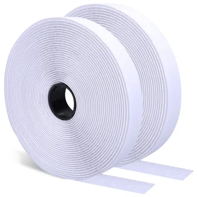 Klettband selbstklebend 15 m x 20 mm, extra stark, weiß