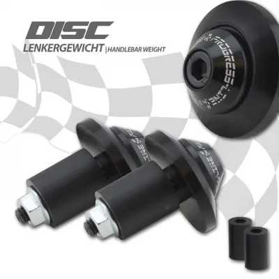 Produktbild von Lenkergewichte Disc Alu schwarz / schwarz