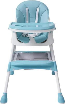Produktbild von Baby Hochstuhl - Höhenverstellbarer Kinderstuhl - 6 Monate bis 6 Jahre - Tablett mit 5 Positionen - Gepolsterter Sitz - 80 kg Belastbarkeit - Grün