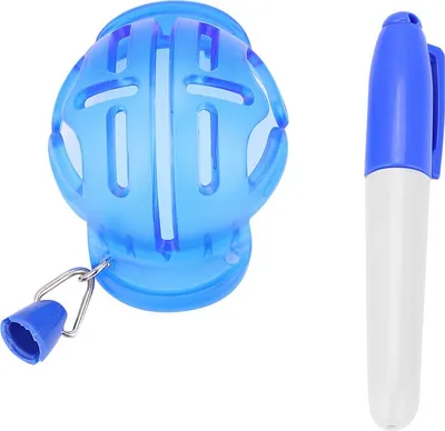 Immagine prodotto di Marcatore per linee di palline da golf, sagoma di disegno, strumento di allineamento con accessorio penna (blu)