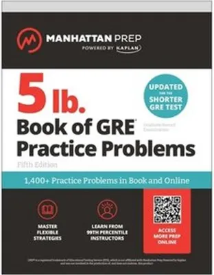 Obrázok produktu pre 5 lb. Book of GRE Practice Problems: 1,400+ Practice Problems in Book and Online (Manhattan Prep 5 lb)