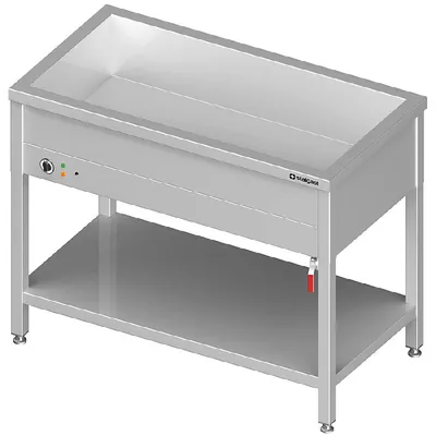 Image de Bain-marie sur pieds avec une cuve, pour 2x GN1/760x600x850 mm