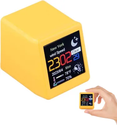 Produktbild von Multifunktionale Tischuhr WLAN-Wetterstation – integrierter Mini-TV, großes Display, Stimmungsbarometer, intelligente Elektronik.