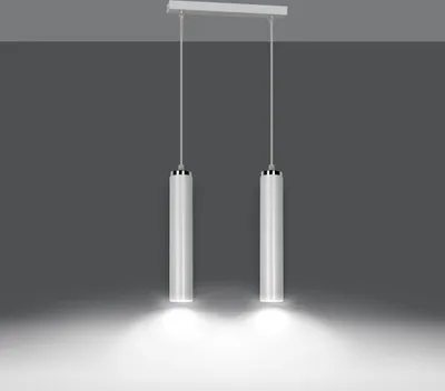 Zdjęcie produktu dla LAMPA WISZĄCA Emibig 2xGU10 30W LUNA 2 WHITE 955/2
