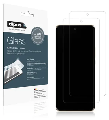 A product package for screen protectors next to a smartphone with screen protectors applied.