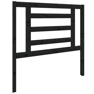Produktbild von vidaXL Kopfteil Schwarz 96x4x100 cm Massivholz Kiefer