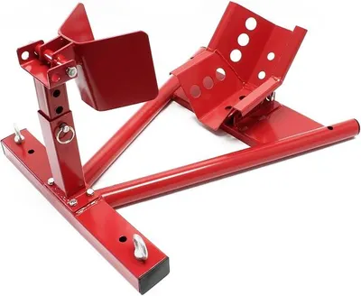 Produktbild von Motorradständer vorne für 13-17" 90-130 mm Reifen, 605 x 480 x 330 mm, als Montagehilfe aus Stahl für Vorderrad, Motorradheber