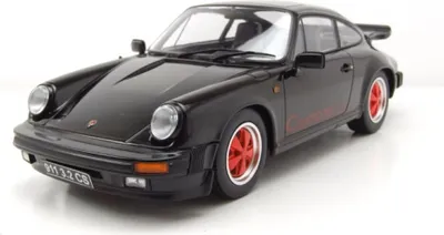 Produktbild von KK Scale 180873 Porsche 911 Carrera 3.2 Clubsport 1989 schwarz rot 1:18
