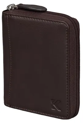 Produktbild von Leder Geldbörse Herren Portemonnaie RFID Hochformat Geldbeutel Echtleder (9908) Braun