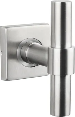 Immagine prodotto di Maniglia per porta Lavuzo Pesaro in acciaio inox con rosetta quadrata - per set