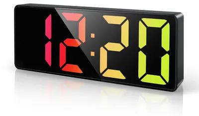 RGB LED Wecker, 13 Farben, große Ziffern, Snooze, einstellbare Helligkeit