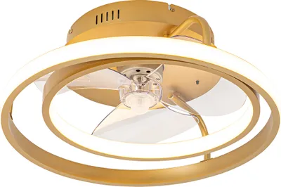 Produktbild von DeckenventilaTor Gold 46,5 cm inkl  LED mit Fernbedienung Kees