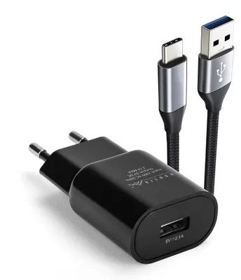 Zdjęcie produktu dla Ładowarka sieciowa USB Typu C 2.1A 2m MT046 Montis