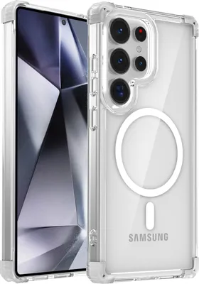 Immagine prodotto di Custodia magnetica per Samsung Galaxy S26 Ultra compatibile con MagSafe, resistente agli urti, protezione militare, custodia trasparente Jasný