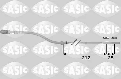 Produktbild von SASIC 1944008 Ölmessstab Ölpeilstab Ölstab für RENAULT Clio III Schrägheck (BR0/1, CR0/1) TWINGO II (CN0) CLIO II (BB0/1/2, CB0/1/2) TWINGO I (C06)