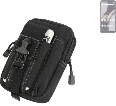 Produktbild von K-S-Trade Gürtel Tasche kompatibel mit BLU G33 Gürteltasche Holster Schutz Hülle Handy Hülle Smartphone outdoor Handy-Hülle schwarz Zusatzfächer