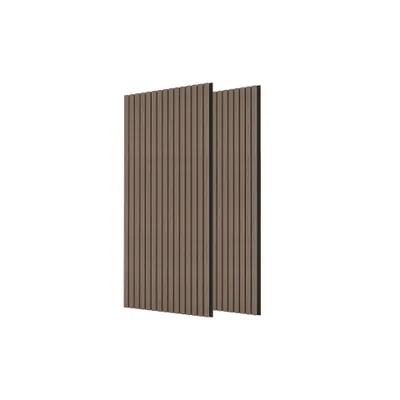 Produktbild von AICA Akustikpaneele Wandverkleidungen 3D-Wandpaneele aus MDF 2er-Set Maße: 120 × 60 cm Farben:Walnuss-Eiche