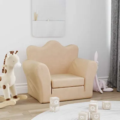 Produktbild von "2026 Promotion" Schlafsofa für Kinder Creme Weicher Plüsch - Kindersofas CC21684