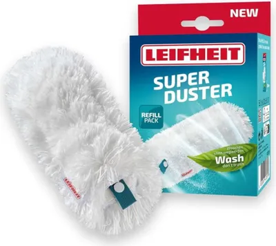Zdjęcie produktu dla Leifheit SUPERDUSTER, Ściereczka do kurzu z mikrofibry, Mikrofibra, Turkusowy, Biały, Plastik