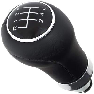 Image de Audi Seat Skoda VW Pommeau de levier de vitesses NOIR + CHROME 6 VITESSES