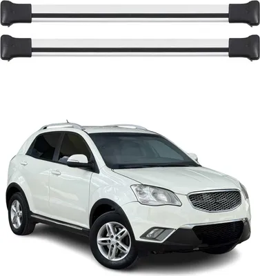 Zdjęcie produktu dla Poprzeczne belki dachowe do Ssangyong Korando 2011-2019 Aluminium Czarne