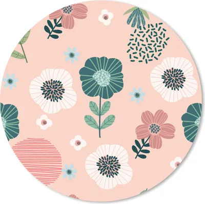Produktbild von MuchoWow® Mauspad Mousepad Muster - Blumen - Pflanzen 40x40 cm - Mousepads - Maus Mat - Pad - Mausunterlage - Schreibtisch Accessoires