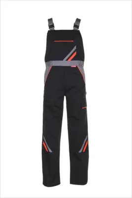 Produktbild von Planam Latzhose Visline, Gr. 40 schwarz/orange/zink