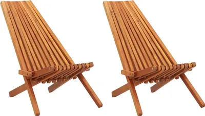 Obrázek produktu pro Skládací zahradní lehátka 2 ks masivní akáciové dřevo, 45975  HangarStore.cz