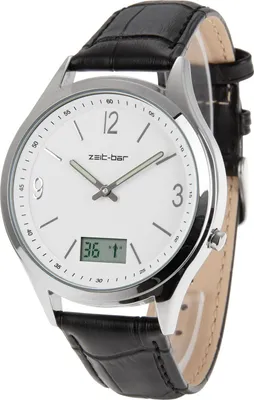 Produktbild von Zeit-Bar Funk-Armbanduhr Herren, mit Datums- und Sekundenanzeige