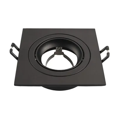 Produktbild von Ledvion - GU10 Einbaustrahler Quadrat - GU10 Fassung - Sevilla - Schwarz - 92mm - EU -
