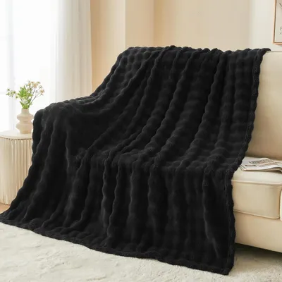 Immagine prodotto di Coperta in pile, colore nero, 230 x 230 cm
