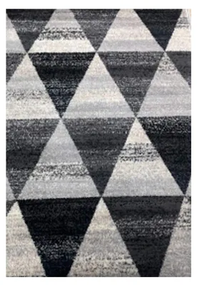 Niedrigfloriger Wollteppich, grau, 55 x 110 cm