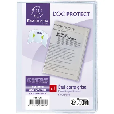 Produktbild von Exacompta 10x 10 Schutzhüllen für KFZ-Schein Europa PVC Kristall 5383UE