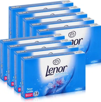 Produktbild von Lenor Trocknertücher Aprilfrisch 34 Tücher - Wäschepflege im Trockner (9er Pack