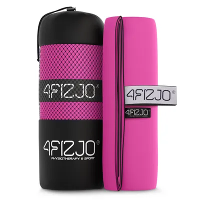 Produktbild von 4FIZJO Mikrofaser Sport- und Reisehandtuch 90 x 50 cm, schnelltrocknend, leicht und kompakt, rosa